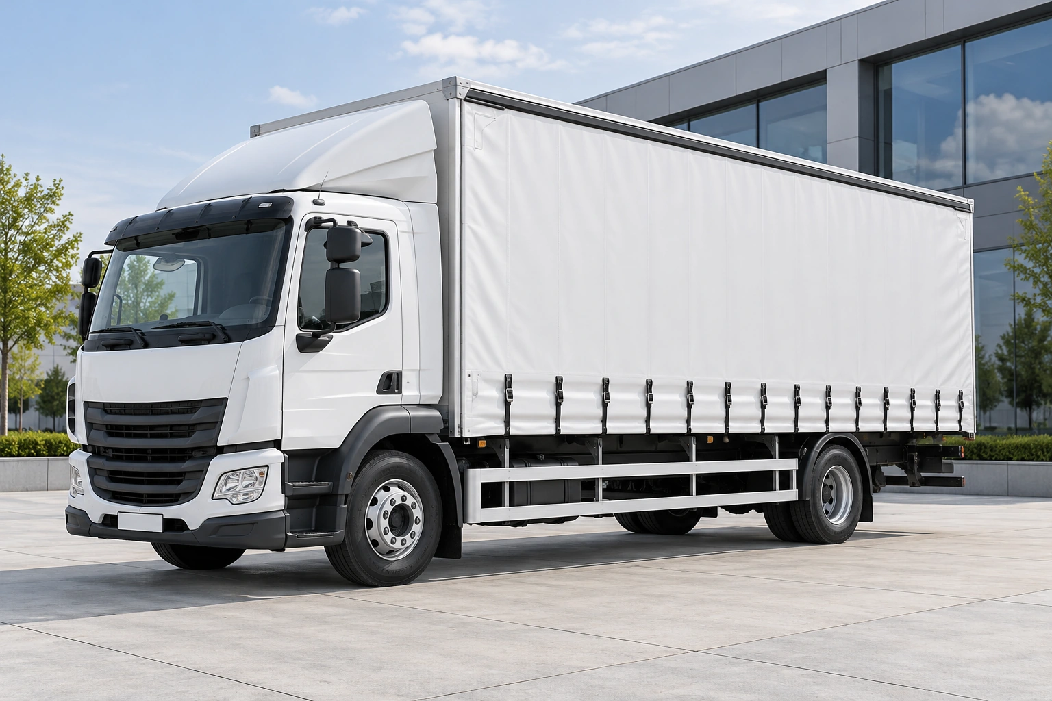 Curtainside vehicle, AI-generated vehicle illustration